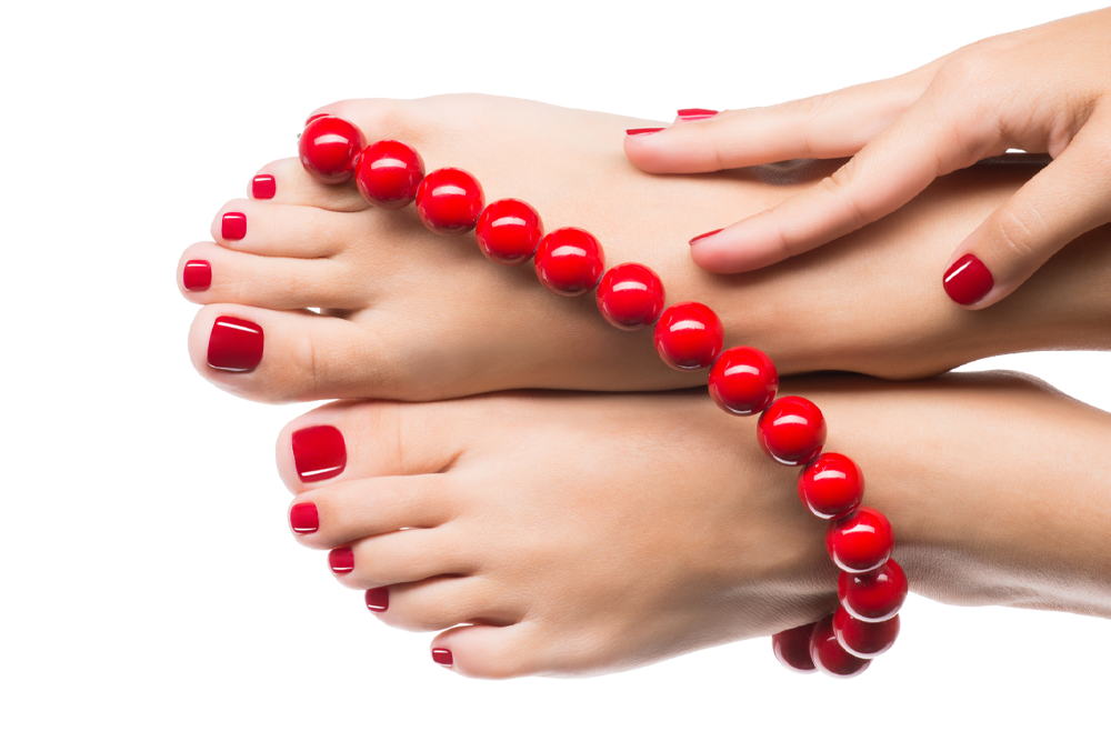 vernis mains et pieds glossy rouge écarlate